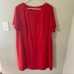 Talbots Red Short Sleeve Professional Dress 20WP Lasercut Details